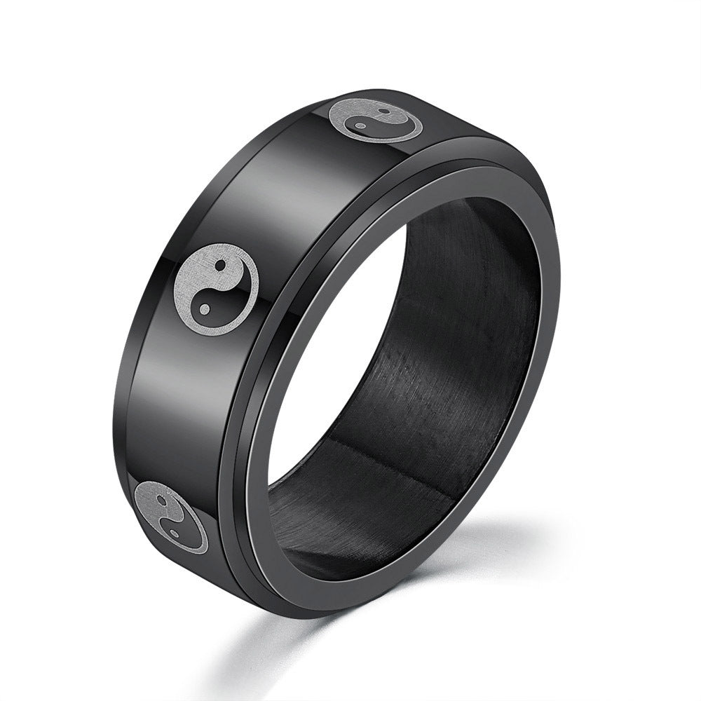 Titanium Steel Hip Hop Ring – Personality Simplicity Jewelry