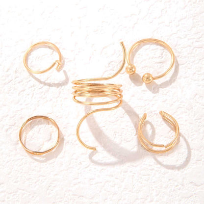 Retro Wave Open Ring – Cool INS Style Jewelry for Women