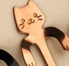 304 Stainless Steel Cartoon Cat Handle Coffee Spoon – Cute Hanging Teaspoon
