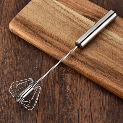 Stainless Steel Semi-Automatic Hand Egg Beater – Manual Whisk Kitchen Tool