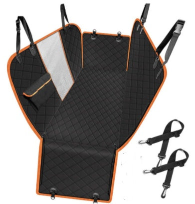 Dog Car Seat Cover – Mesh Hammock with Zipper, Safety Belt & Waterproof Protection