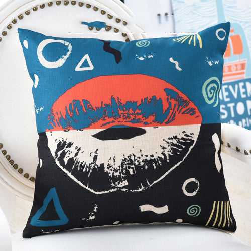 American Abstract Art Pillowcase – Modern Decorative Cushion Cover for Sofa & Living Room