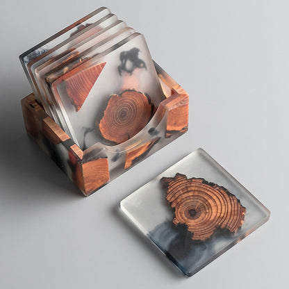 Resin Pine Coaster Set – Insulated Teacup & Mug Coaster