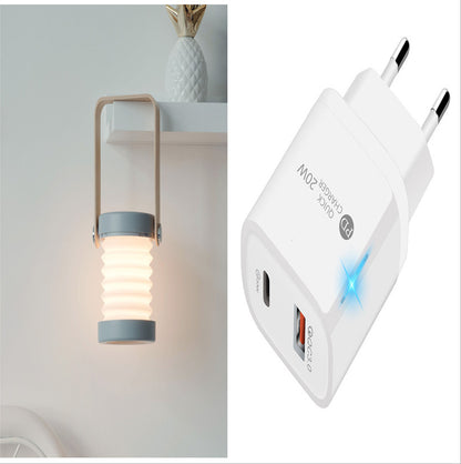 Foldable LED Night Light Lantern – Touch Dimmable, USB Rechargeable, Portable Table Lamp