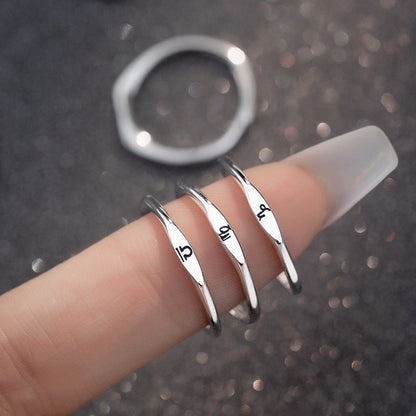 Twelve Constellation Open Ring – Zodiac Sign Jewelry for Women