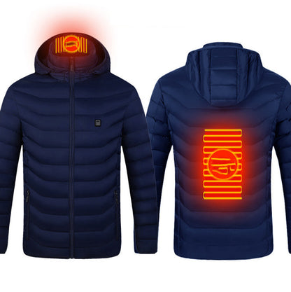 USB Electric Heated Jacket – Thermal Winter Coat with Removable Hood