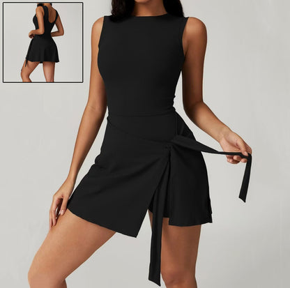 Women's Backless Yoga Romper – Sleeveless One-Piece Fitness Jumpsuit