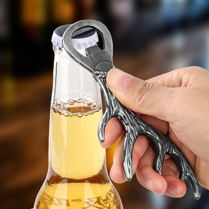 Deer Antler Beer Bottle Opener – Universal Bar Tool for Parties & Restaurants