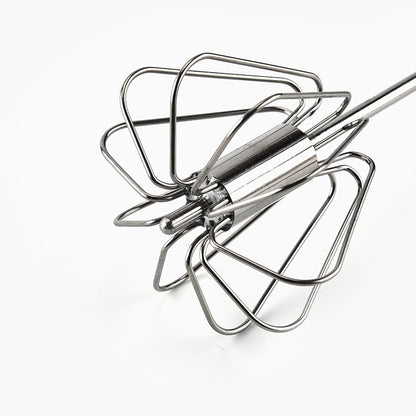 Stainless Steel Semi-Automatic Hand Egg Beater – Manual Whisk Kitchen Tool