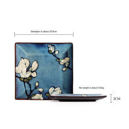 Underglaze Hand-Painted Ceramic Bowls & Plates – Creative Japanese Dinnerware