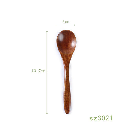 Solid Wood Japanese Honey Spoon – Natural Wooden Kitchen Spoon