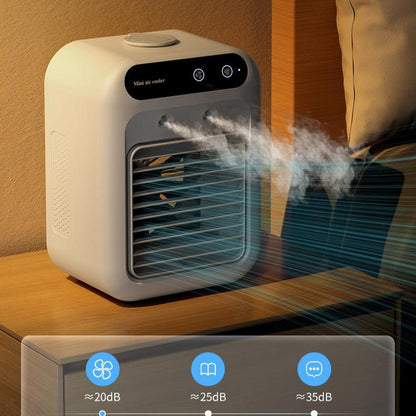 Portable Air Cooler Fan – USB Mini Air Conditioner with Water Cooling & Mist