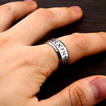 Korean Fashion Titanium Steel Rotatable Ring – Anxiety Relief Jewelry