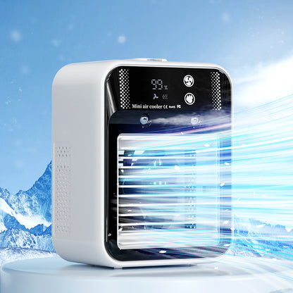 Portable Air Cooler Fan – USB Mini Air Conditioner with Water Cooling & Mist