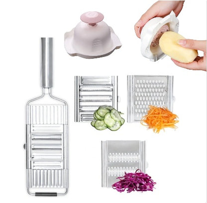 Stainless Steel Grater, Vegetable Slicer & Fruit Peeler – Multi-Function Kitchen Tool