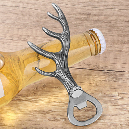 Deer Antler Beer Bottle Opener – Universal Bar Tool for Parties & Restaurants