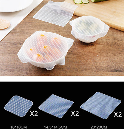 Reusable Silicone Stretch Cling Film – Microwave & Fridge Safe Bowl Cover Seal Wrap