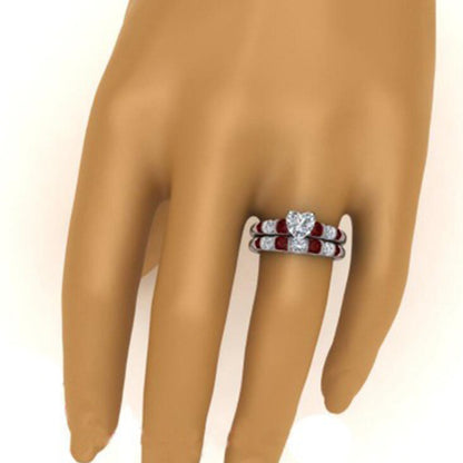 Heart Diamond Statement Ring Set – Fashion Jewelry for Women