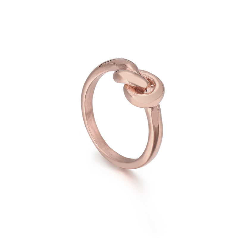 Geometric Knot Titanium Steel Ring – Truelove Design Jewelry