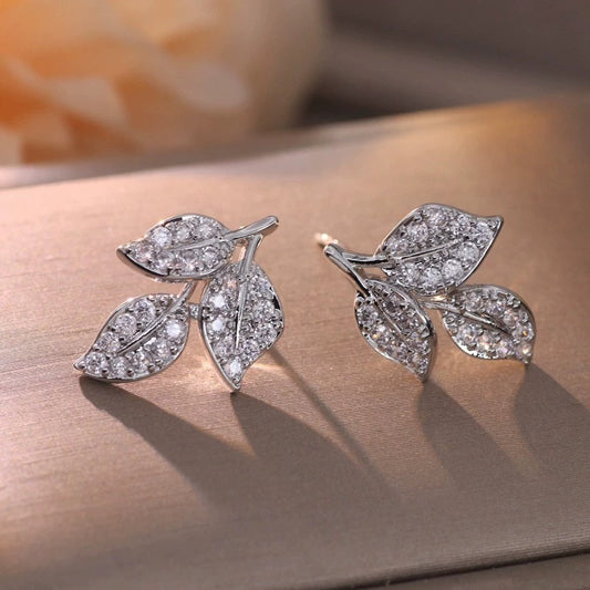 Leaf Copper Earrings – Elegant High-End Gold & Silver Jewelry for Women