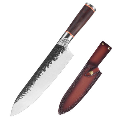 Forged Hammer Pattern Stainless Steel Kitchen Knife Set – Chef, Chopper & Slicing Knives