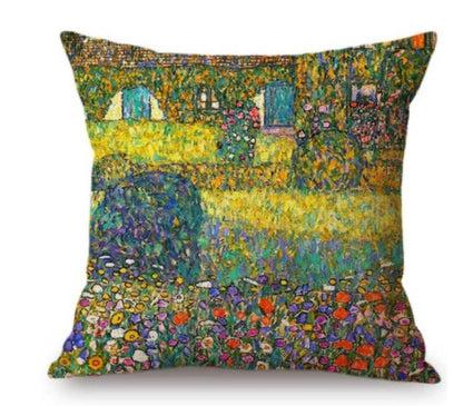 Van Gogh Oil Painting Cushion Cover – Artistic Decorative Pillow Case for Sofa & Home