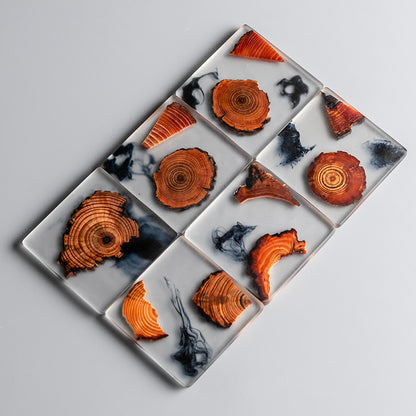 Resin Pine Coaster Set – Insulated Teacup & Mug Coaster