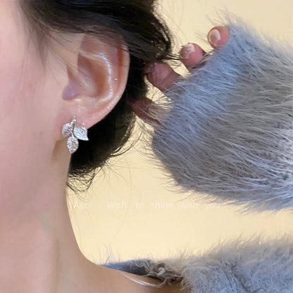 Leaf Copper Earrings – Elegant High-End Gold & Silver Jewelry for Women
