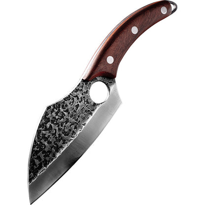 Forged Picnic Knife – Sharp Non-Grinding Outdoor Knife with Leather Sheath