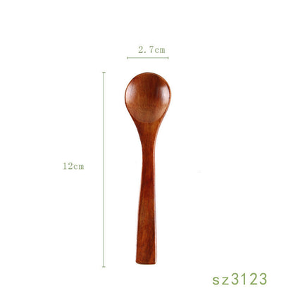Solid Wood Japanese Honey Spoon – Natural Wooden Kitchen Spoon