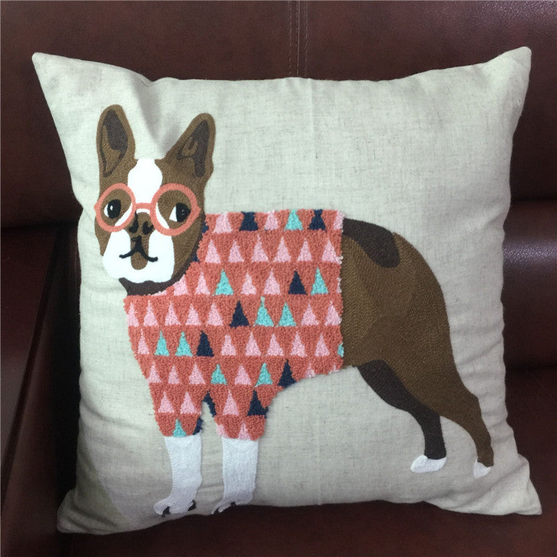 Embroidered Decorative Cushion Cover – Handcrafted Pillow Case for Sofa & Home Decor