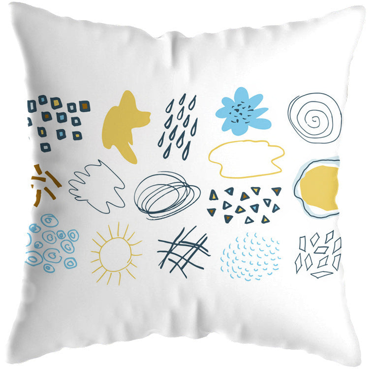 Tropical Plant Cushion Cover – Botanical Print Throw Pillow Case for Living Room Sofa