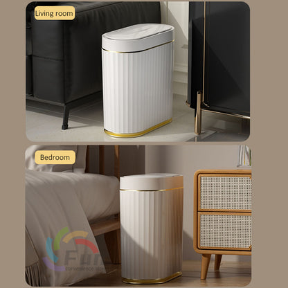 Smart Sensor Trash Can with Lid – Auto Open, UV Sterilization & Odor Control