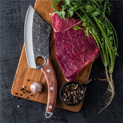 Forged Small Kitchen Knife – Anti-Rust Blade Material in Khaki, White & Stone Wash