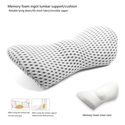 Lumbar Support Pillow for Side Sleepers – Relieves Hip, Coccyx & Sciatica Pain | Car & Office Seat Cushion