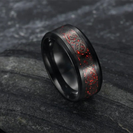 Basilisk Scale Wedding Ring – Viking Stainless Steel Jewelry