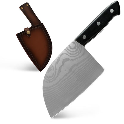 Chinese Kitchen Stainless Steel Butcher Knife – Damascus, Forged & Bright Finish Options