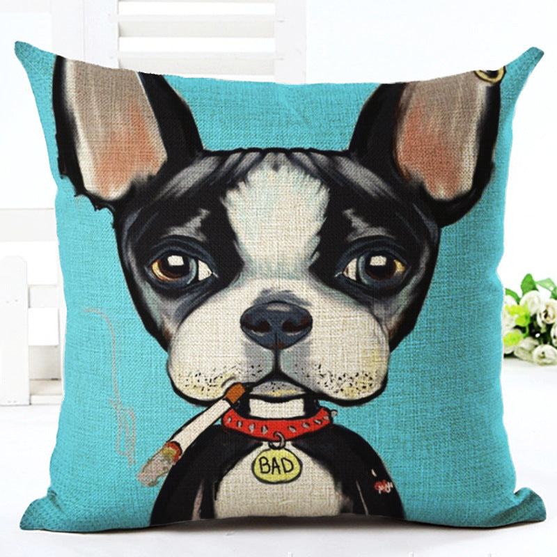Printed Cotton Linen Pillowcase – Decorative Cushion Cover for Sofa & Home