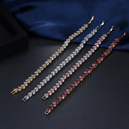 Horse Eye Zircon Copper Bracelet – Elegant Gemstone Jewelry for Women