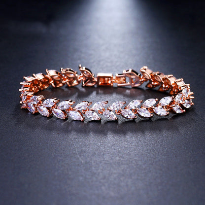 Horse Eye Zircon Copper Bracelet – Elegant Gemstone Jewelry for Women