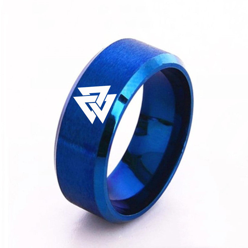 Stainless Steel Viking Odin Symbol Ring – Norse Mythology Jewelry