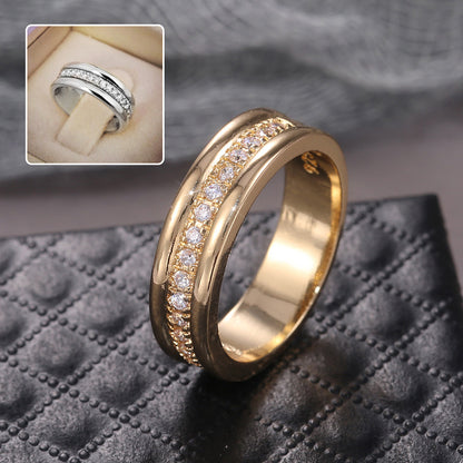 Rhinestone Copper Plated Ring – Gold & White Gold Fashion Jewelry