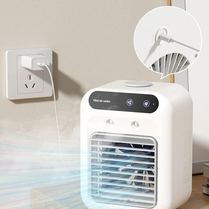 Portable Air Cooler Fan – USB Mini Air Conditioner with Water Cooling & Mist