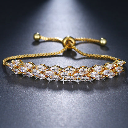 Horse Eye Zircon Copper Bracelet – Elegant Gemstone Jewelry for Women