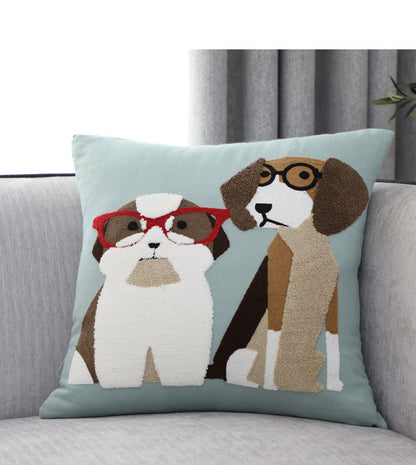 Embroidered Decorative Cushion Cover – Handcrafted Pillow Case for Sofa & Home Decor