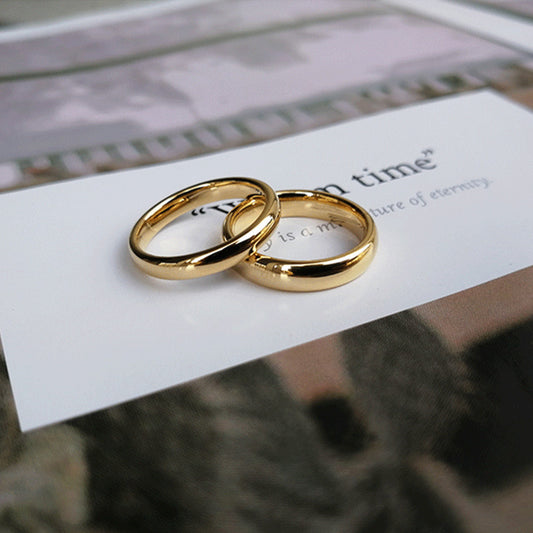 Glossy Tungsten Steel Couple Rings – Plain Band for Men & Women
