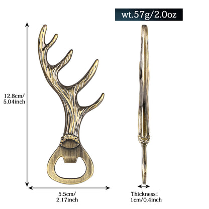 Deer Antler Beer Bottle Opener – Universal Bar Tool for Parties & Restaurants