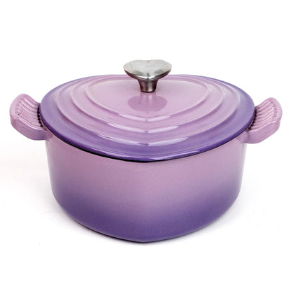 Heart-Shaped Enameled Cast Iron Dutch Oven – Soup & Stew Pot for All Stove Tops