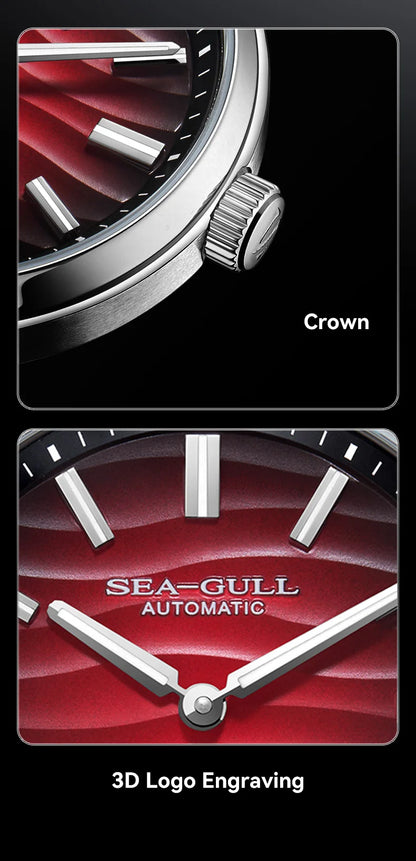Seagull 6180 Natural Series Automatic Mechanical Watch – 39.5mm Sapphire, Stainless Steel