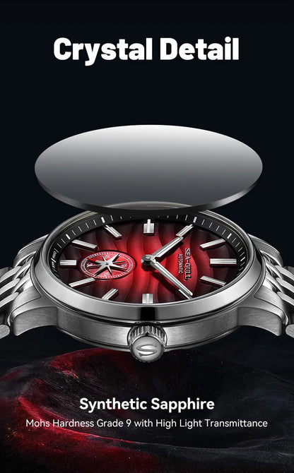 Seagull 6180 Natural Series Automatic Mechanical Watch – 39.5mm Sapphire, Stainless Steel